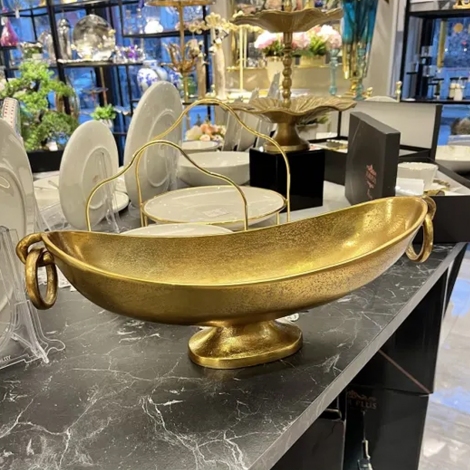 Gold Halkalı Küçük Gondol 46x15,5x16 cm