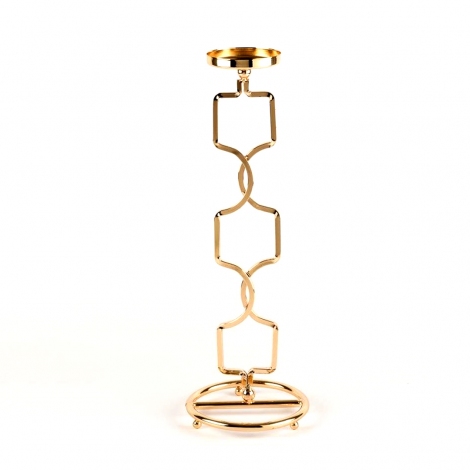 Kare Desenli Gold Mumluk 14x41 cm
