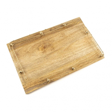 Gold Metal Ahşap Servis 25x46 cm
