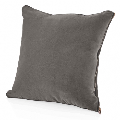 Gri Kadife Yastık 40 X 40 cm