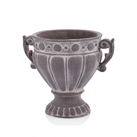 Gri Taş Saksı 28x19x22 cm