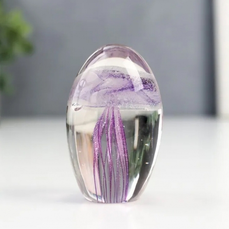 Jellyfish Mor Cam Dekor 5,5x5,5x8 cm