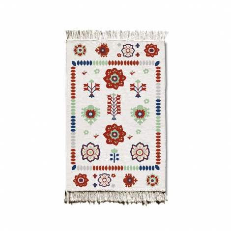 Kilim Çift Taraflı (Çiçekli) 90x60 cm