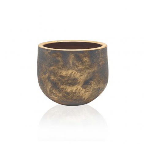 Kiremit Saksı 14 x 11 cm Gri Varaklı