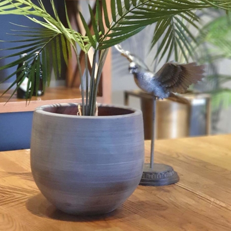 Kiremit Saksı Gri 22 cm