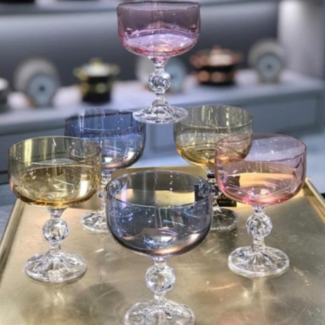 6lı Kristal Dondurmalık 3 Renk Asorti