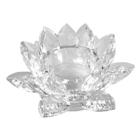 Kristal Lotus Mumluk 6x10 cm