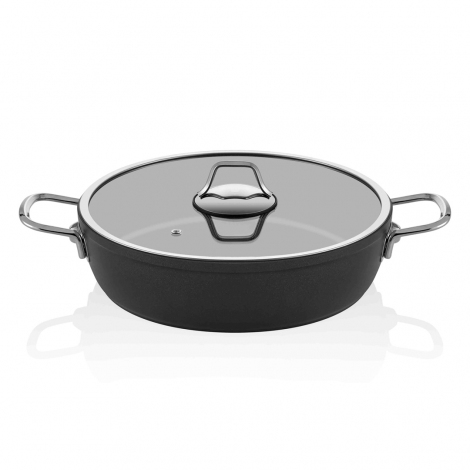 La Mia Cucina 24 cm Kısa Tencere - Siyah