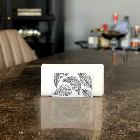 Peçetelik Beyaz 13 x 8 Cm - Banana Palm