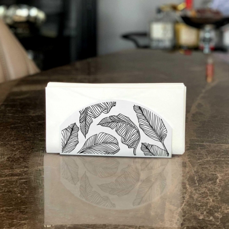 Peçetelik Beyaz 16 x 8 Cm - Banana Palm