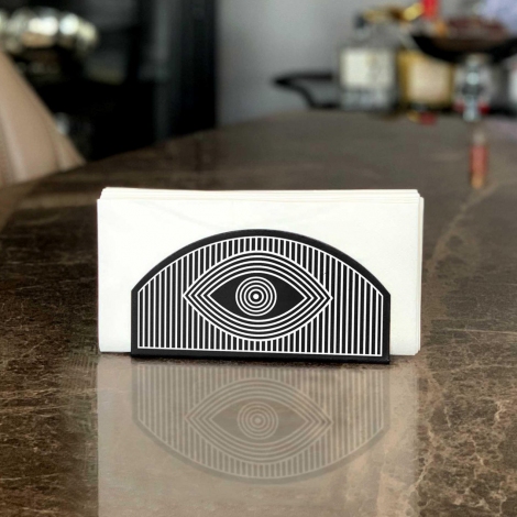 Peçetelik Siyah 16 x 8 Cm - Eye