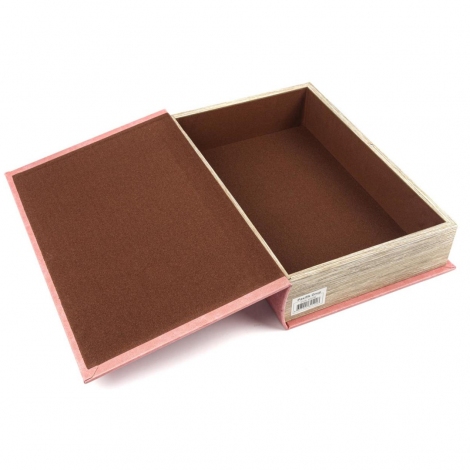 Pembe Dekor Kitap Kutu 33x22x7 cm
