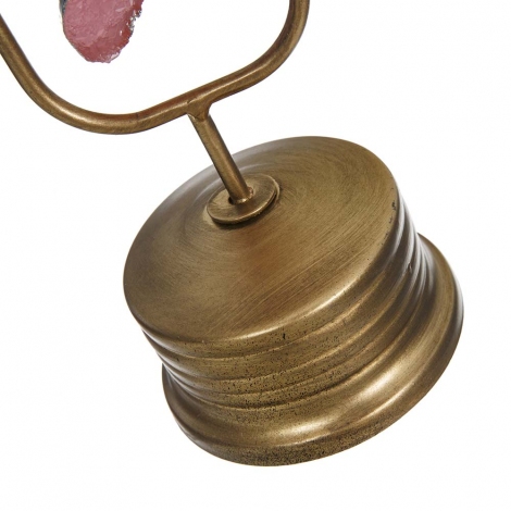 Pembe Taşlı Gold Mumluk