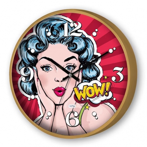 Popart Duvar Saati Kırmızı 30 Cm
