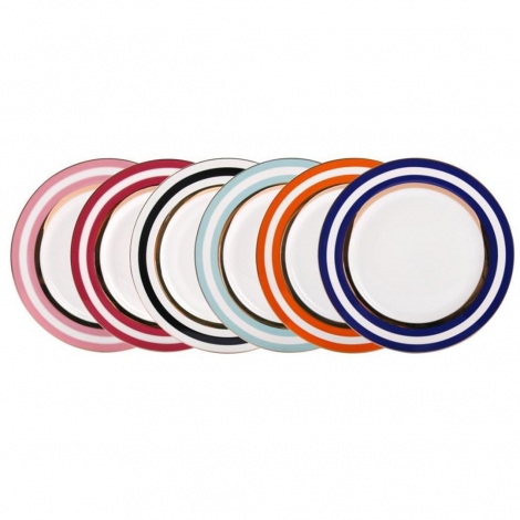 Renkli 6lı Pasta Tabağı 21 cm
