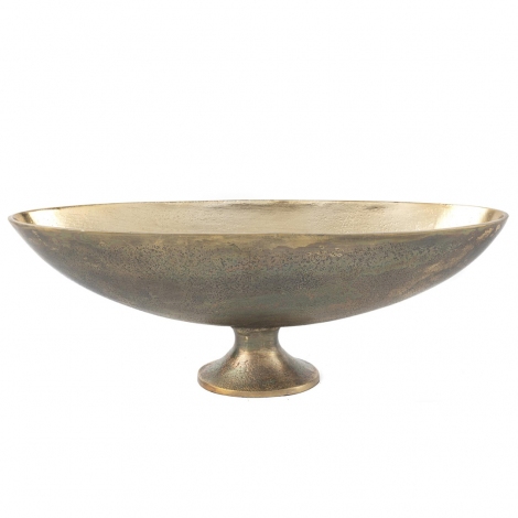 Rustik Gold Dekor Oval Kase 45x14x16 cm