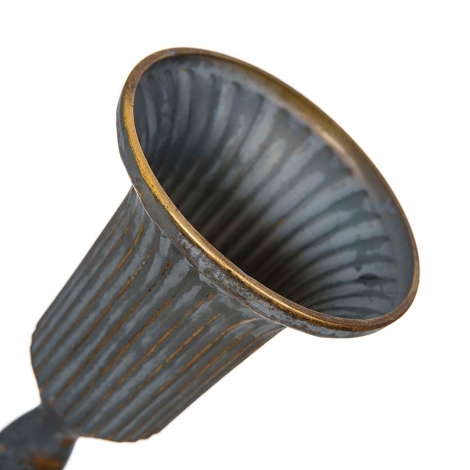 Sahara Bronz Metal Dekoratif Vazo Küçük Boy