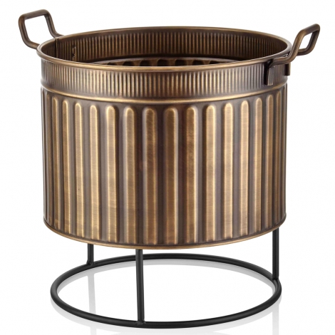 Saksı 38 X 37 Cm Gold Kaplama