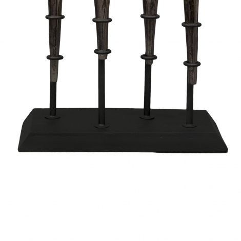 Siyah 4lü İnsan Dekor 44 cm