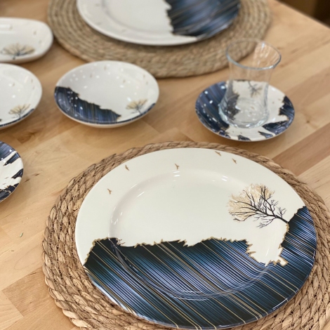 Valery 26 Parça Stoneware Blue Dream Kahvaltı - Sunum Seti