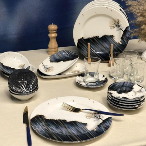 Valery 26 Parça Stoneware Blue Dream Kahvaltı - Sunum Seti