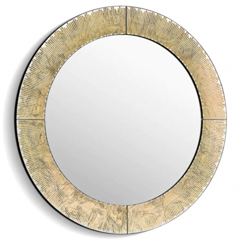 Venezia Gold Modern Yuvarlak Ayna 80x80 cm 