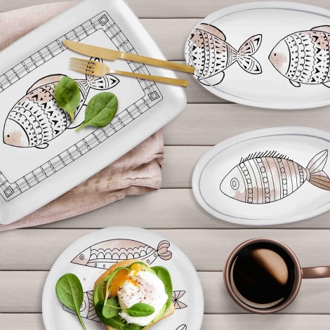 Wish Oval Servis 2li Set - 26cm & 29cm